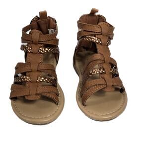 Toddler Girl's Carter's Eliana Braided Strap Sandal Brown Size 5